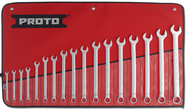 Proto® 17 Piece Full Polish Metric Combination Wrench Set - 12 Point - Americas Industrial Supply