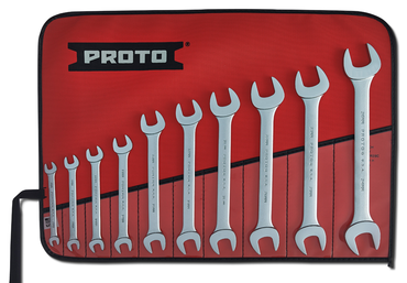 Proto® 10 Piece Satin Metric Open-End Wrench Set - Americas Industrial Supply