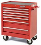 Proto® 440SS 27" Roller Cabinet - 7 Drawer, Red - Americas Industrial Supply