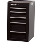 Proto® 450HS Side Cabinet - 5 Drawer, Black - Americas Industrial Supply