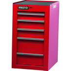 Proto® 450HS Side Cabinet - 5 Drawer, Red - Americas Industrial Supply