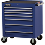 Proto® 450HS 34" Roller Cabinet - 7 Drawer, Blue - Americas Industrial Supply