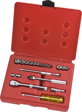 Proto® 1/4" Drive 19 Piece Socket, Combination Set - 6 and 8 Point - Americas Industrial Supply