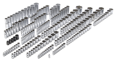 Proto® 1/4", 3/8", & 1/2" Drive 205 Piece Socket Set- 6, 8, and 12 Point - Americas Industrial Supply