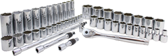 Proto® 3/8" & 1/2" Drive 50 Piece Combination Socket Set - 6 and 12 Point - Americas Industrial Supply