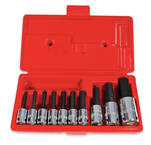 Proto® Tether-Ready 3/8" & 1/2" Drive 10 Piece Metric Hex Bit Set - Americas Industrial Supply