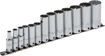 Proto® Tether-Ready 3/8" Drive 13 Piece Deep Socket Set - 12 Point - Americas Industrial Supply