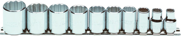 Proto® 3/8" Drive 10 Piece Socket Set - 12 Point - Americas Industrial Supply