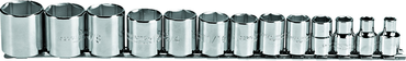 Proto® 3/8" Drive 13 Piece Socket Set - 6 Point - Americas Industrial Supply