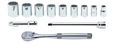 Proto® 3/8" Drive 12 Piece Socket Set - 12 Point - Americas Industrial Supply