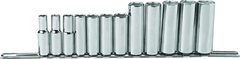 Proto® 3/8" Drive 12 Piece Metric Deep Socket Set - 6 Point - Americas Industrial Supply
