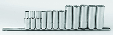 Proto® 3/8" Drive 12 Piece Metric Deep Socket Set - 12 Point - Americas Industrial Supply