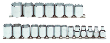 Proto® 3/8" Drive 21 Piece Metric Socket Set - 6 Point - Americas Industrial Supply