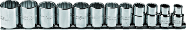 Proto® 3/8" Drive 12 Piece Metric Socket Set - 12 Point - Americas Industrial Supply