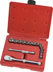 Proto® 3/8" Drive 16 Piece Metric Socket Set - 12 Point - Americas Industrial Supply