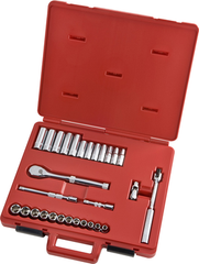 Proto® 3/8" Drive 29 Piece Metric Socket, Combination Set - 6 Point - Americas Industrial Supply