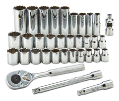 Proto® 3/8" Drive 34 Piece Socket Set - Americas Industrial Supply