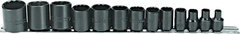 Proto® 3/8" Drive 13 Piece Black Oxide Socket Set - 12 Point - Americas Industrial Supply