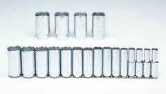 Proto® 1/2" Drive 19 Piece Deep Socket Set - 6 Point - Americas Industrial Supply