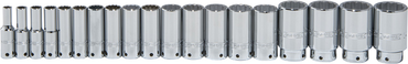 Proto® Tether-Ready 1/2" Drive 19 Piece Deep Socket Set - 12 Point - Americas Industrial Supply