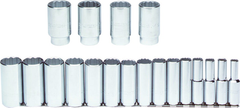 Proto® 1/2" Drive 19 Piece Deep Socket Set - 12 Point - Americas Industrial Supply