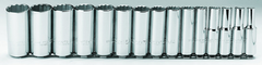 Proto® 1/2" Drive 15 Piece Deep Socket Set - 12 Point - Americas Industrial Supply