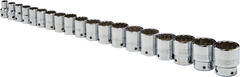 Proto® Tether-Ready 1/2" Drive 19 Piece Socket Set - 12 Point - Americas Industrial Supply