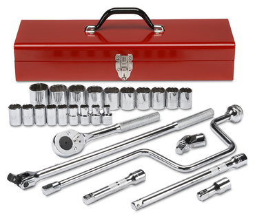 Proto® 1/2" Drive 26 Piece Socket Set - 12 Point - Americas Industrial Supply