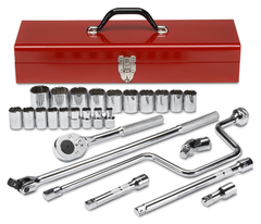 Proto® 1/2" Drive 26 Piece Socket Set - 12 Point - Americas Industrial Supply