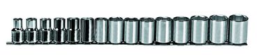 Proto® 1/2" Drive 15 Piece Metric Socket Set - 6 Point - Americas Industrial Supply