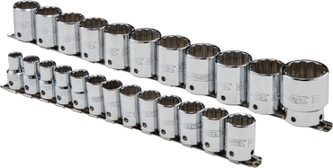 Proto® Tether-Ready 1/2" Drive 24 Piece Metric Socket Set - 12 Point - Americas Industrial Supply