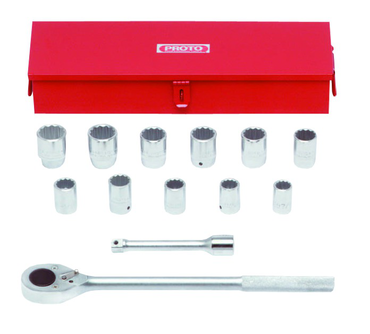 Proto® 3/4" Drive 13 Piece Socket Set - 12 Point - Americas Industrial Supply