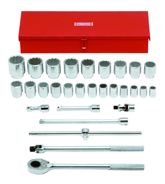 Proto® 3/4" Drive 29 Piece Socket Set - 12 Point - Americas Industrial Supply