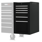 Proto® 550S Side Cabinet - 6 Drawer, Gloss Black - Americas Industrial Supply