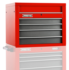 Proto® 550S 34" Top Chest - 4 Drawer, Safety Red and Gray - Americas Industrial Supply