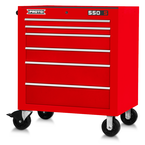 Proto® 550S 34" Roller Cabinet - 6 Drawer, Gloss Red - Americas Industrial Supply