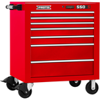 Proto® 550S 34" Roller Cabinet - 7 Drawer, Gloss Red - Americas Industrial Supply