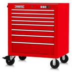 Proto® 550S 34" Roller Cabinet - 8 Drawer, Gloss Red - Americas Industrial Supply
