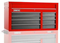 Proto® 550S 50" Top Chest - 8 Drawer, Gloss Red - Americas Industrial Supply