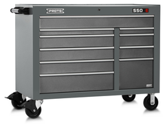 Proto® 550E 50" Power Workstation - 10 Drawer, Dual Gray - Americas Industrial Supply