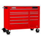 Proto® 550E 50" Front Facing Power Workstation w/ USB - 10 Drawer, Gloss Red - Americas Industrial Supply