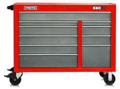 Proto® 550S 50" Workstation - 10 Drawer, Safety Red and Gray - Americas Industrial Supply