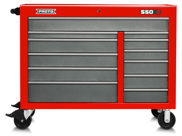 Proto® 550S 50" Workstation - 12 Drawer, Safety Red and Gray - Americas Industrial Supply