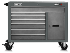 Proto® 550S 50" Workstation - 7 Drawer & 1 Shelf, Dual Gray - Americas Industrial Supply