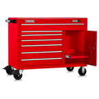 Proto® 550S 50" Workstation - 7 Drawer & 1 Shelf, Gloss Red - Americas Industrial Supply
