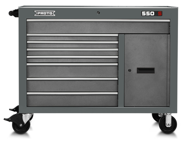 Proto® 550S 50" Workstation - 8 Drawer & 1 Shelf, Dual Gray - Americas Industrial Supply