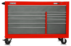 Proto® 550S 66" Workstation - 11 Drawer, Safety Red and Gray - Americas Industrial Supply