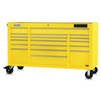 Proto® 550E 67" Front Facing Power Workstation w/ USB - 18 Drawer, Gloss Yellow - Americas Industrial Supply