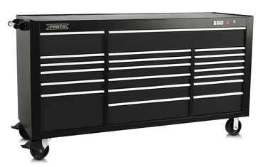 Proto® 550S 78" Workstation - 20 Drawer, Gloss Black - Americas Industrial Supply