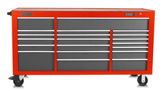 Proto® 550S 78" Workstation - 20 Drawer, Safety Red and Gray - Americas Industrial Supply